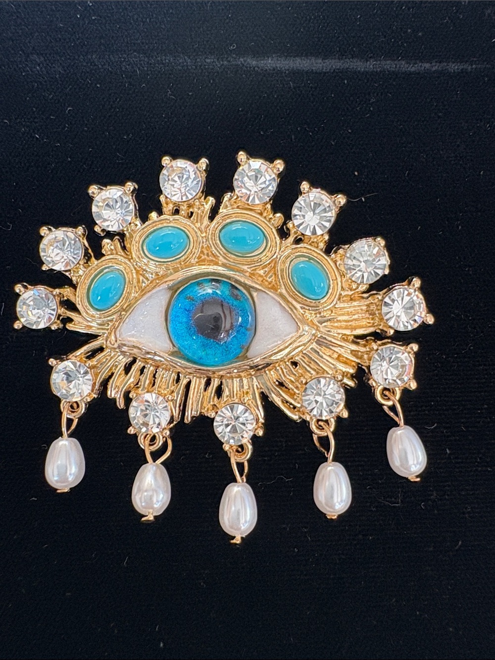 Eye and Gem Brooch